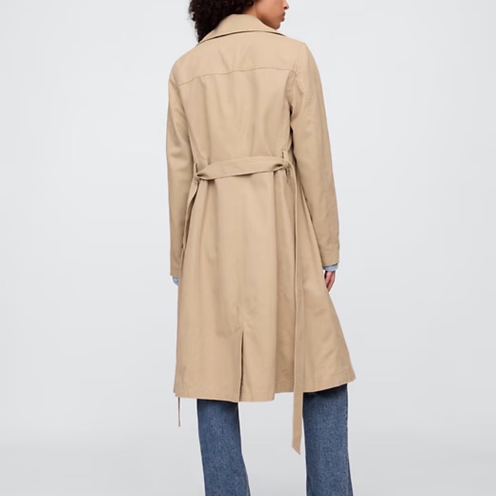 GAP Women's Classic Beige Trench Coat - Picture 4 of 6